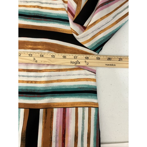 Jealous Tomato‎ Womens Blouse Multicolor Striped Long Sleeve Size Small - Picture 7 of 7
